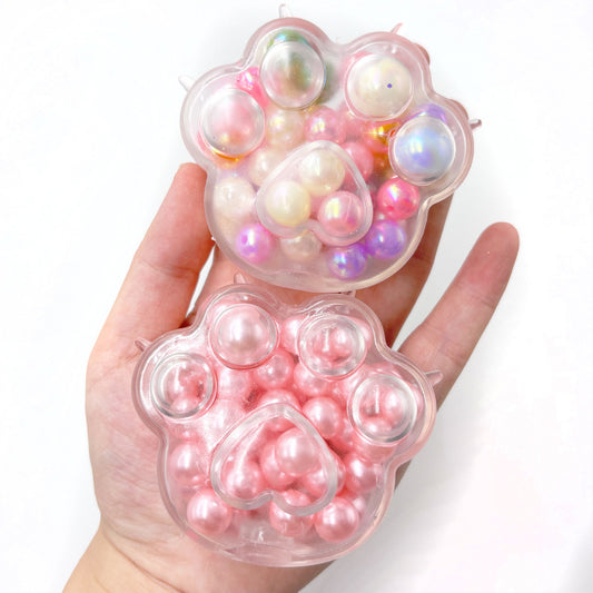 【Transparent Ball Skin TPR】Handmade Stress Ball -Pearl❤ In Stock