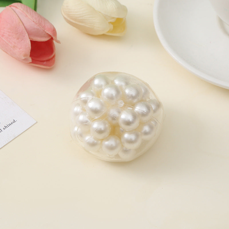 【Transparent Ball Skin TPR】Handmade Stress Ball -Pearl ❤ In Stock