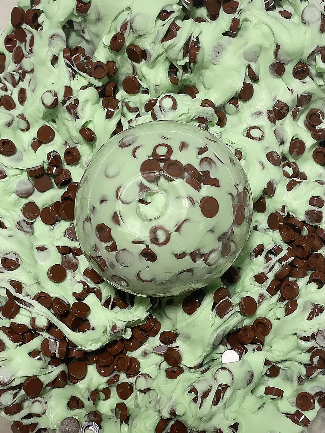 Transparent Ball Skin TPR】Handmade Stress Ball -Mint Chocolate❤ In Stock