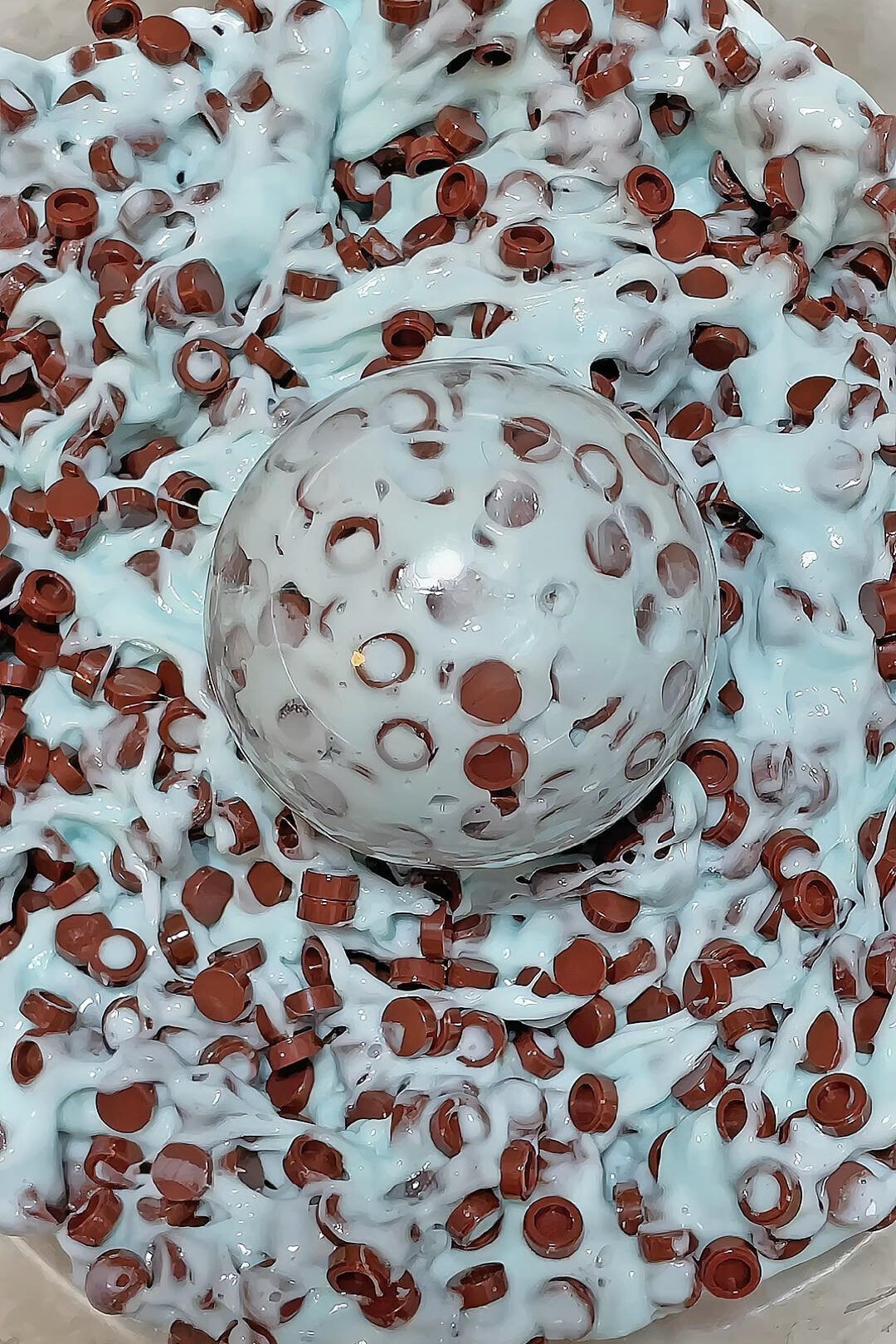 Transparent Ball Skin TPR】Handmade Stress Ball -Mint Chocolate❤ In Stock