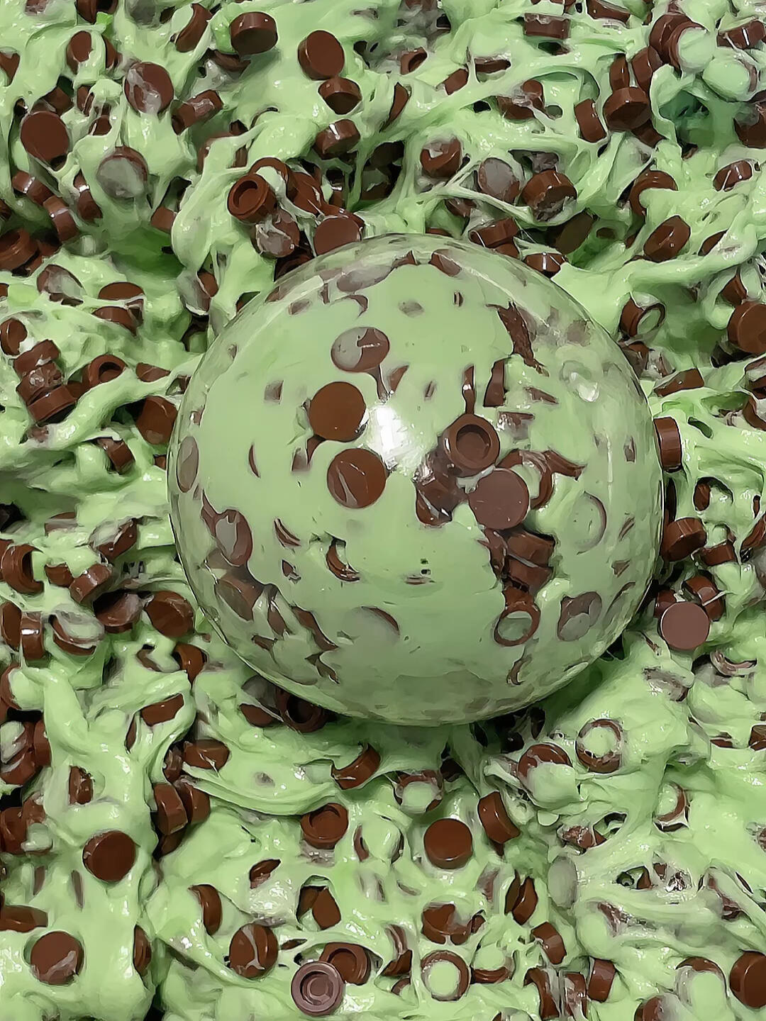 Transparent Ball Skin TPR】Handmade Stress Ball -Mint Chocolate❤ In Stock