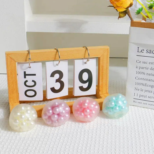 【Transparent Ball Skin TPR】Handmade Stress Ball -Pearl ❤ In Stock